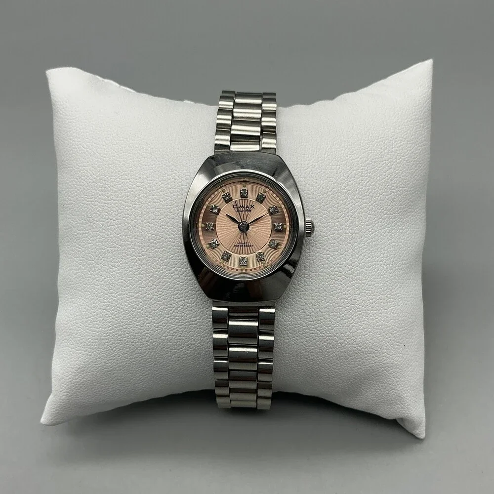 Omax Womens Watch 23mm Silver Tone Stainless WP3900 Crystals New Battery 7